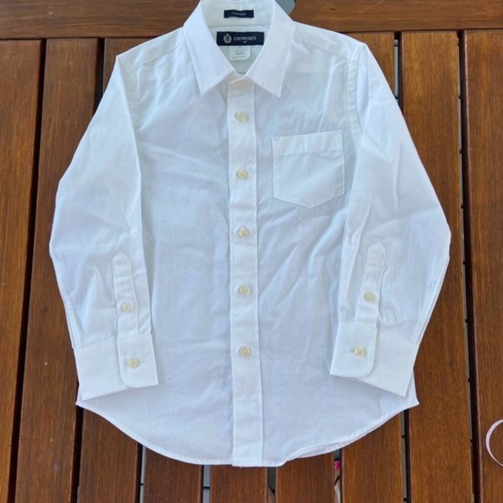 Crewcuts Kids White Dress Shirt in Size 4/5 EUC